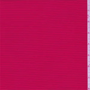 2 1/4 YD PC-Bright Red Pinstripe Activewear Fabric