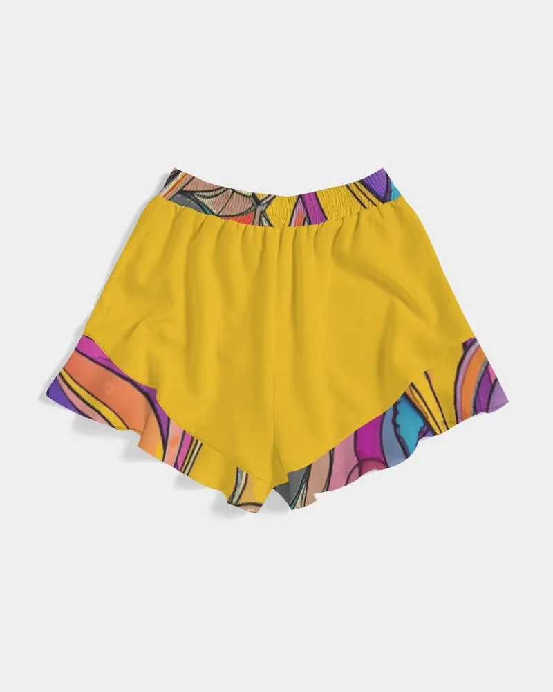 Abstract Urbania Women's Ruffle Shorts