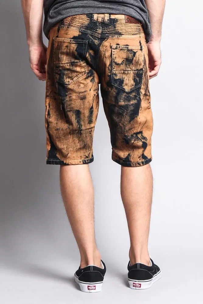 Acid Washed Biker Shorts