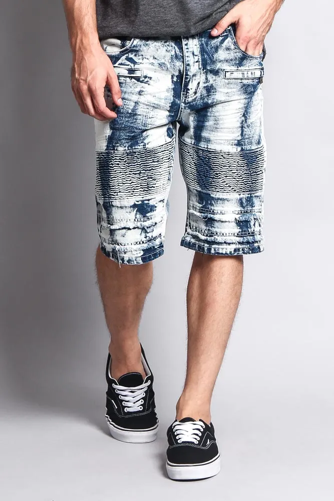 Acid Washed Biker Shorts