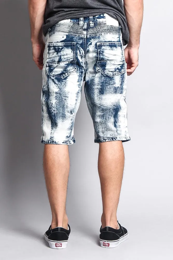 Acid Washed Biker Shorts