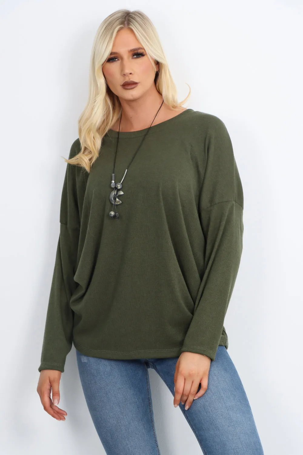 Basic Soft Knit  Necklace Top