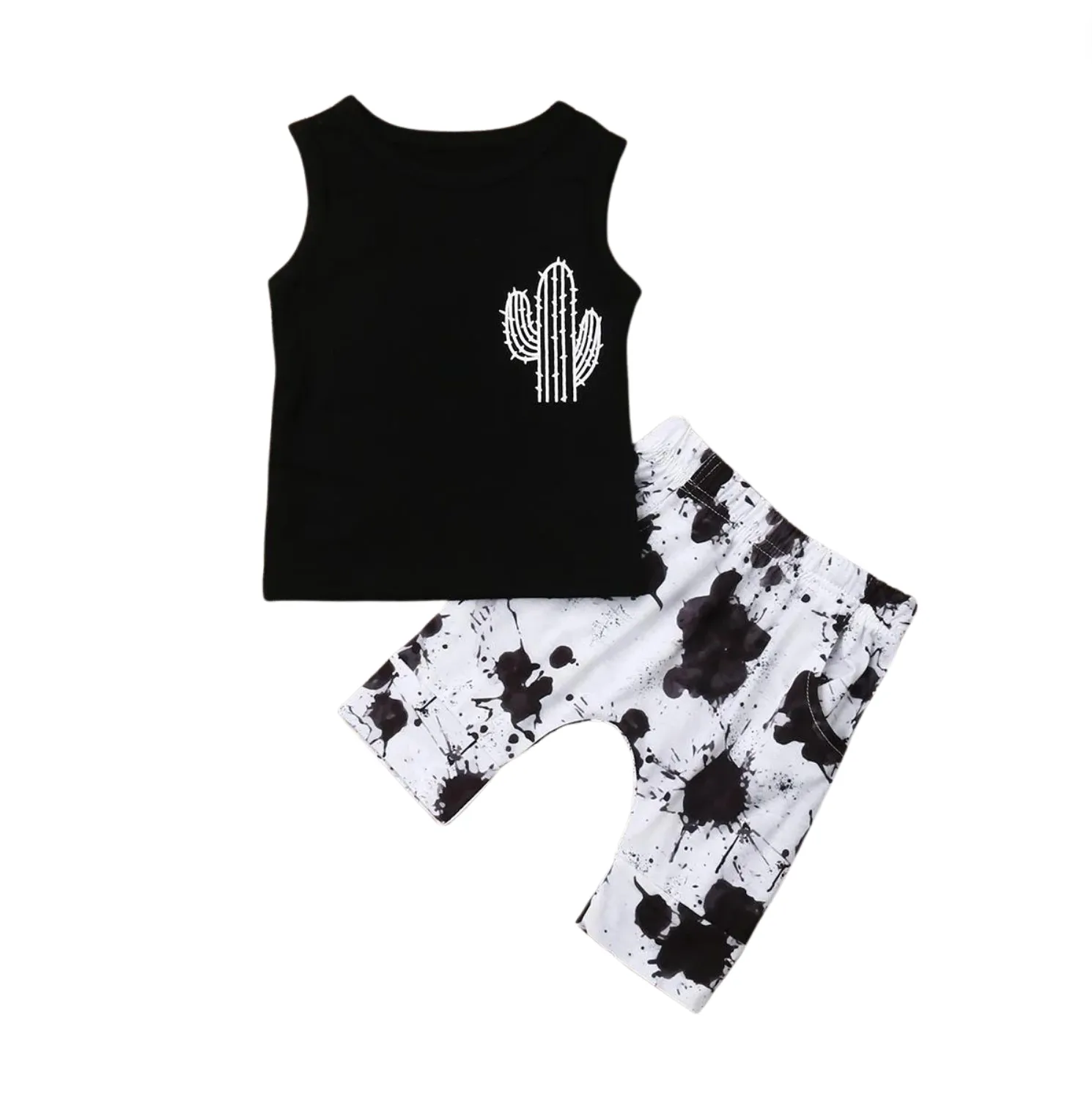 Cactus Cool Sleeveless Top & Shorts Set