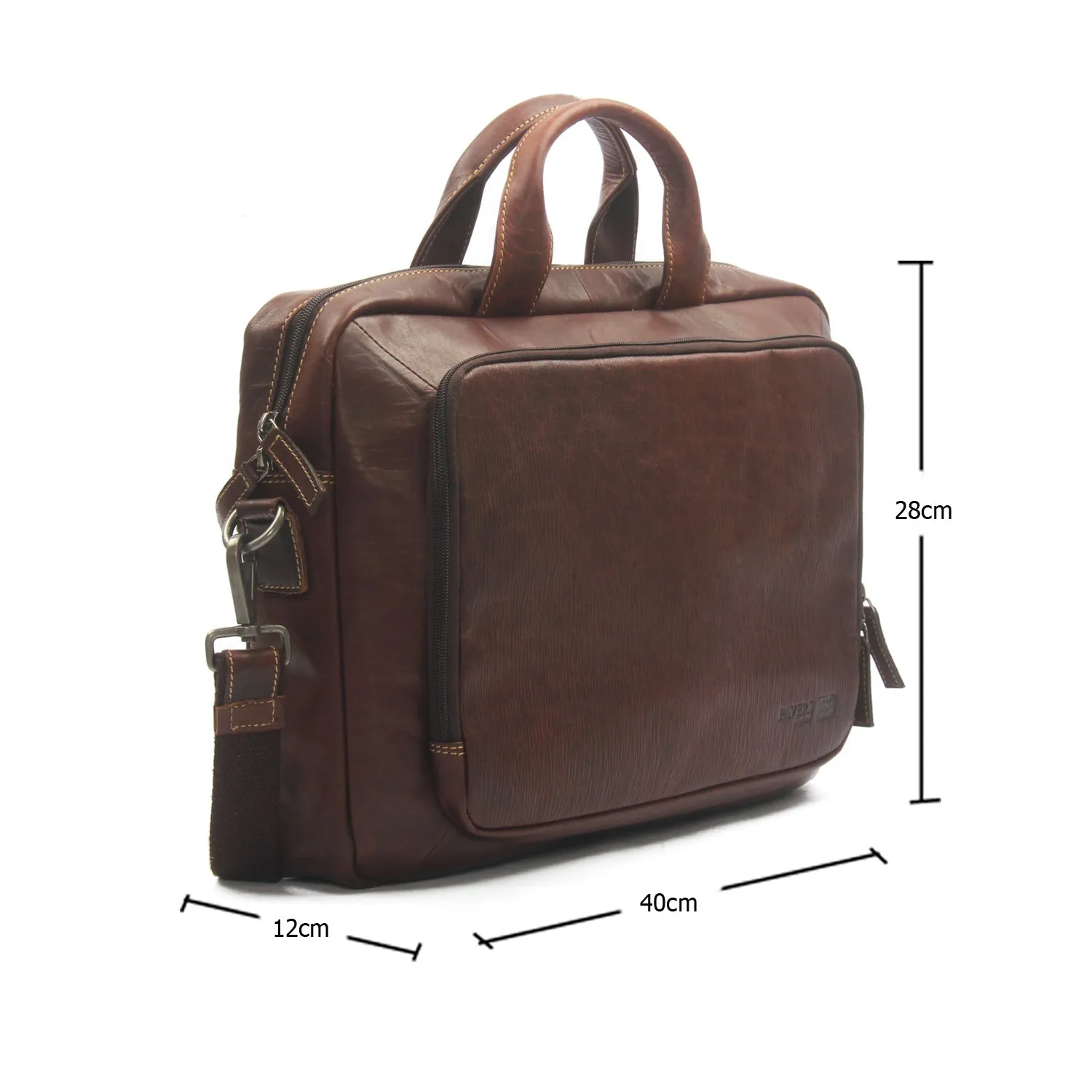 Capacious Men's Leather Laptop Bag