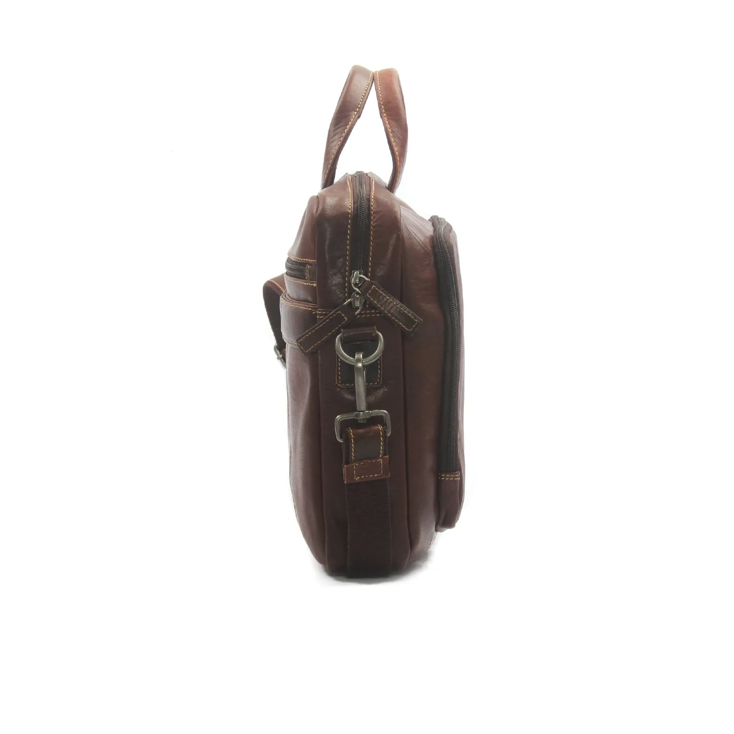 Capacious Men's Leather Laptop Bag