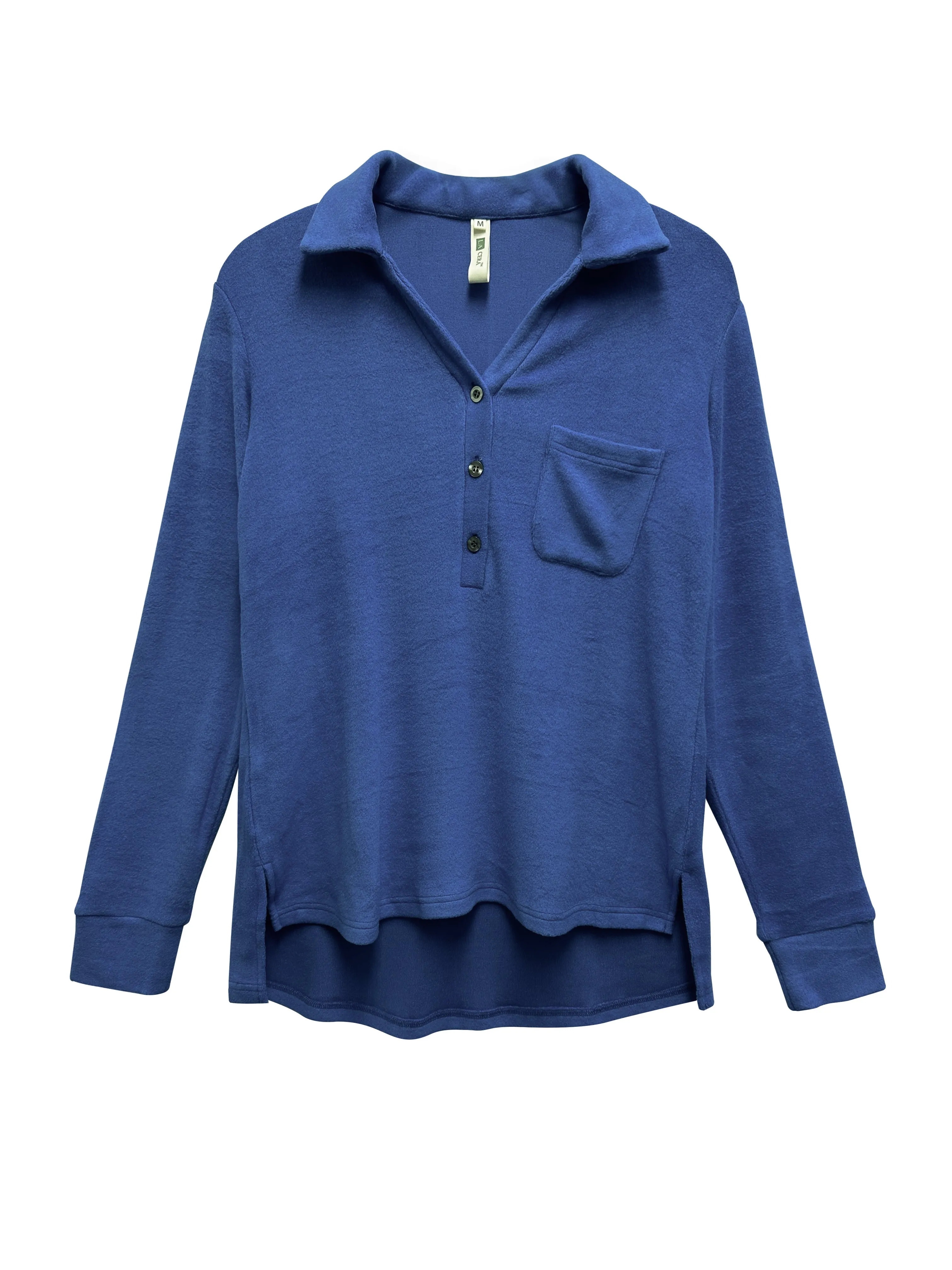 Comfort Luxe Collection Cozy Knit Notch Collar Shirt