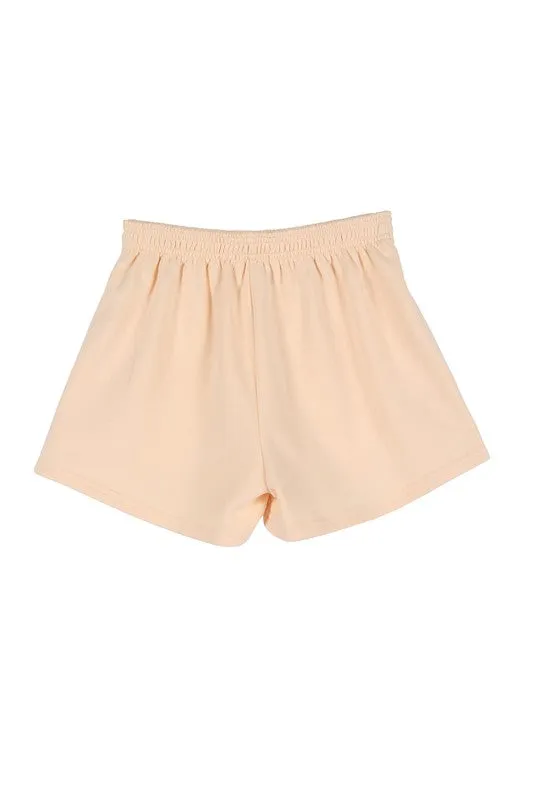 Cream sweat shorts - online exclusive