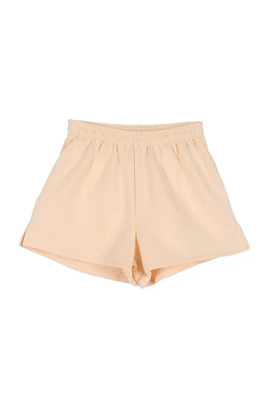 Cream sweat shorts - online exclusive