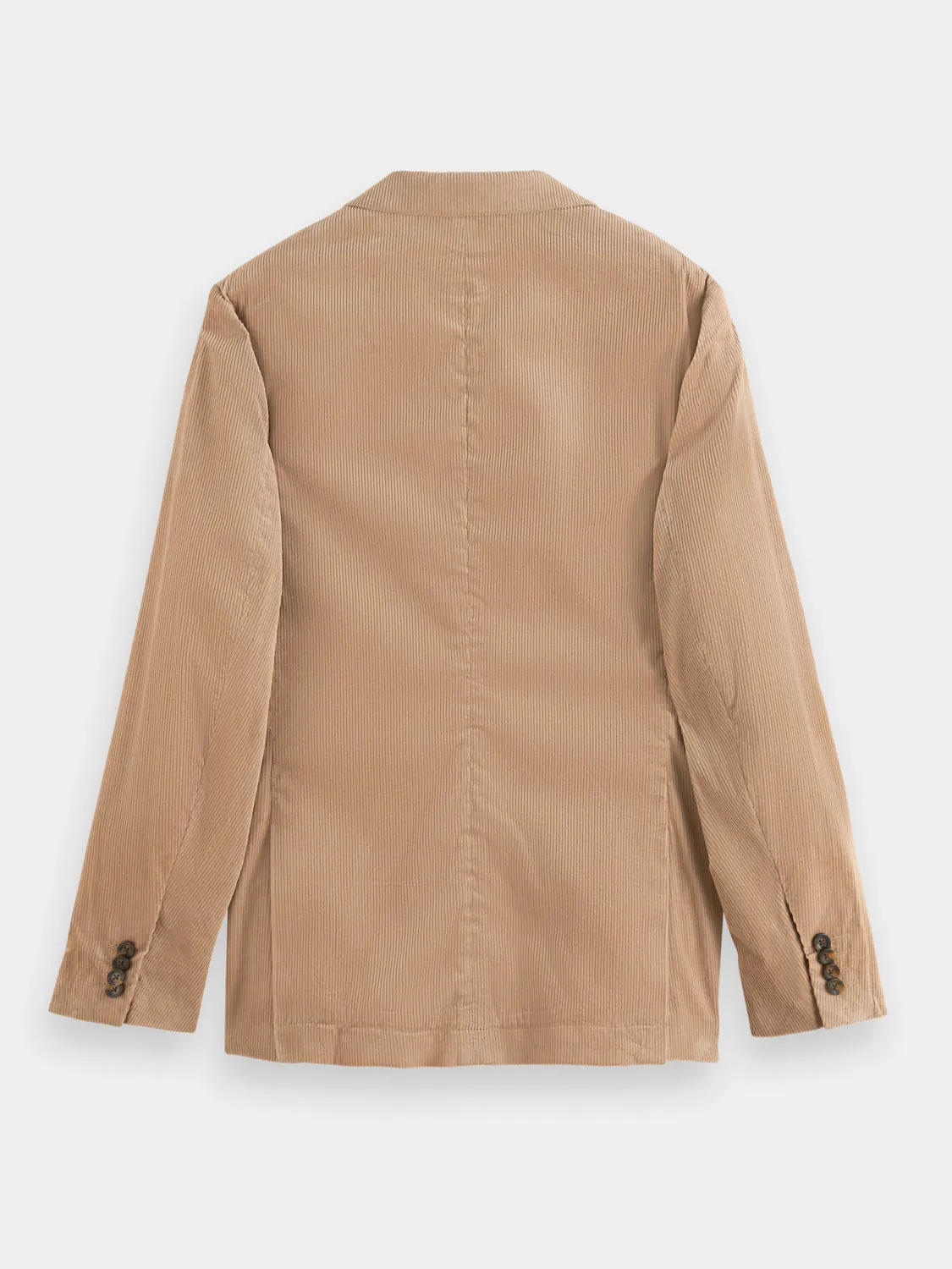 Double-breasted corduroy blazer