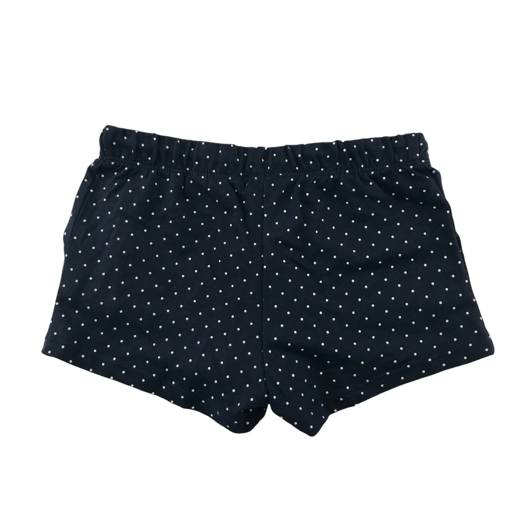 H&M shorts 6-7 years navy blue polka dot pattern organic cotton