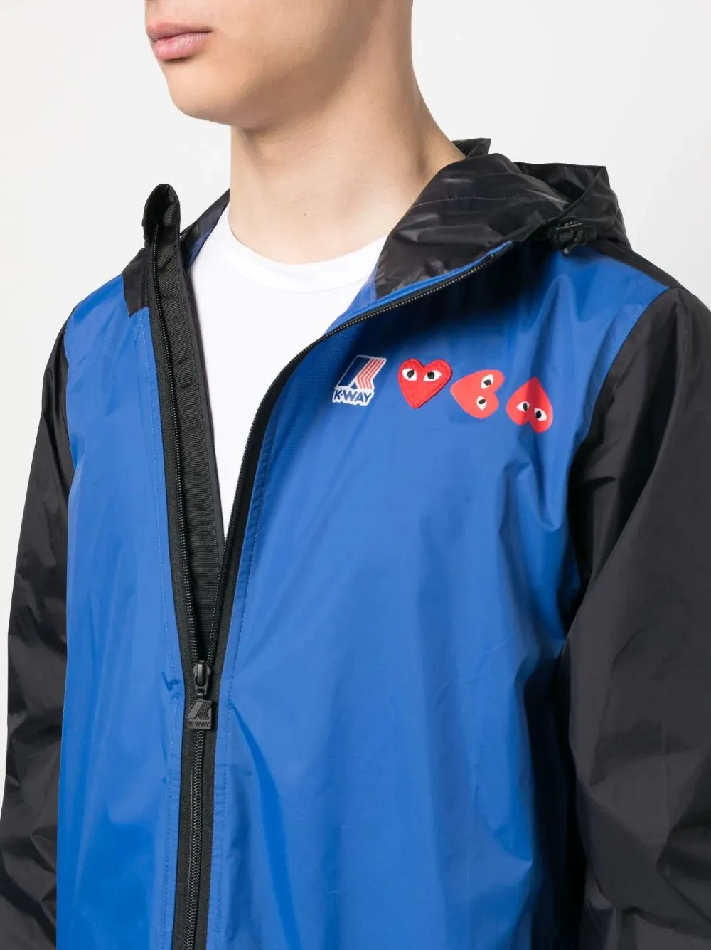 K-Way Double Colours Cagoule - Blue/Black