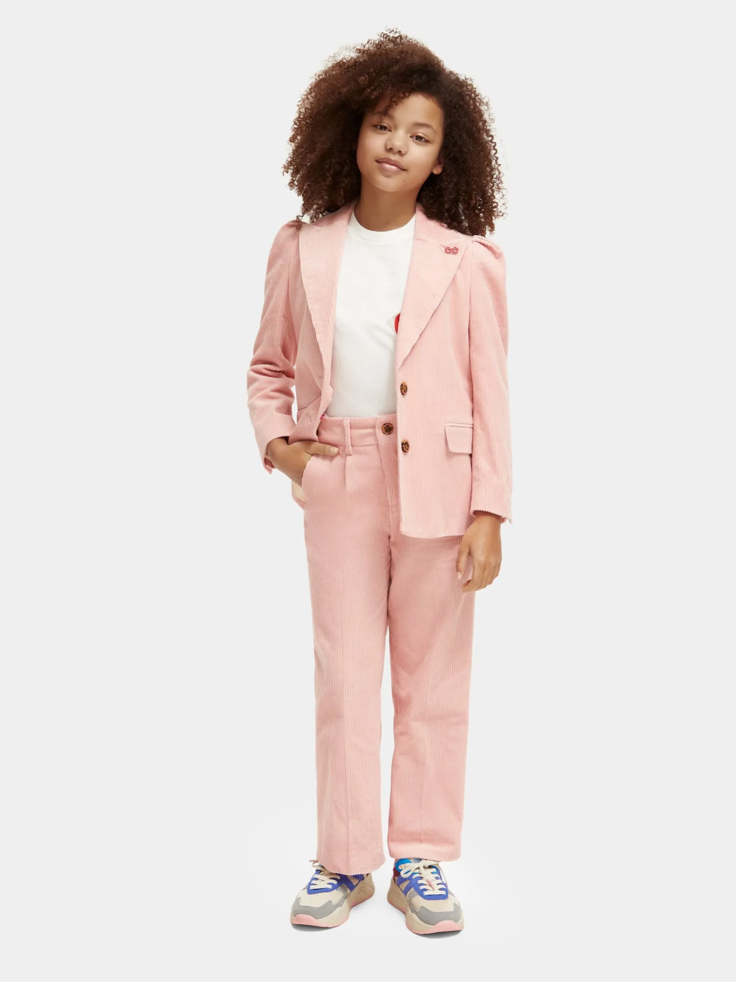 Kids - Single-breasted corduroy blazer