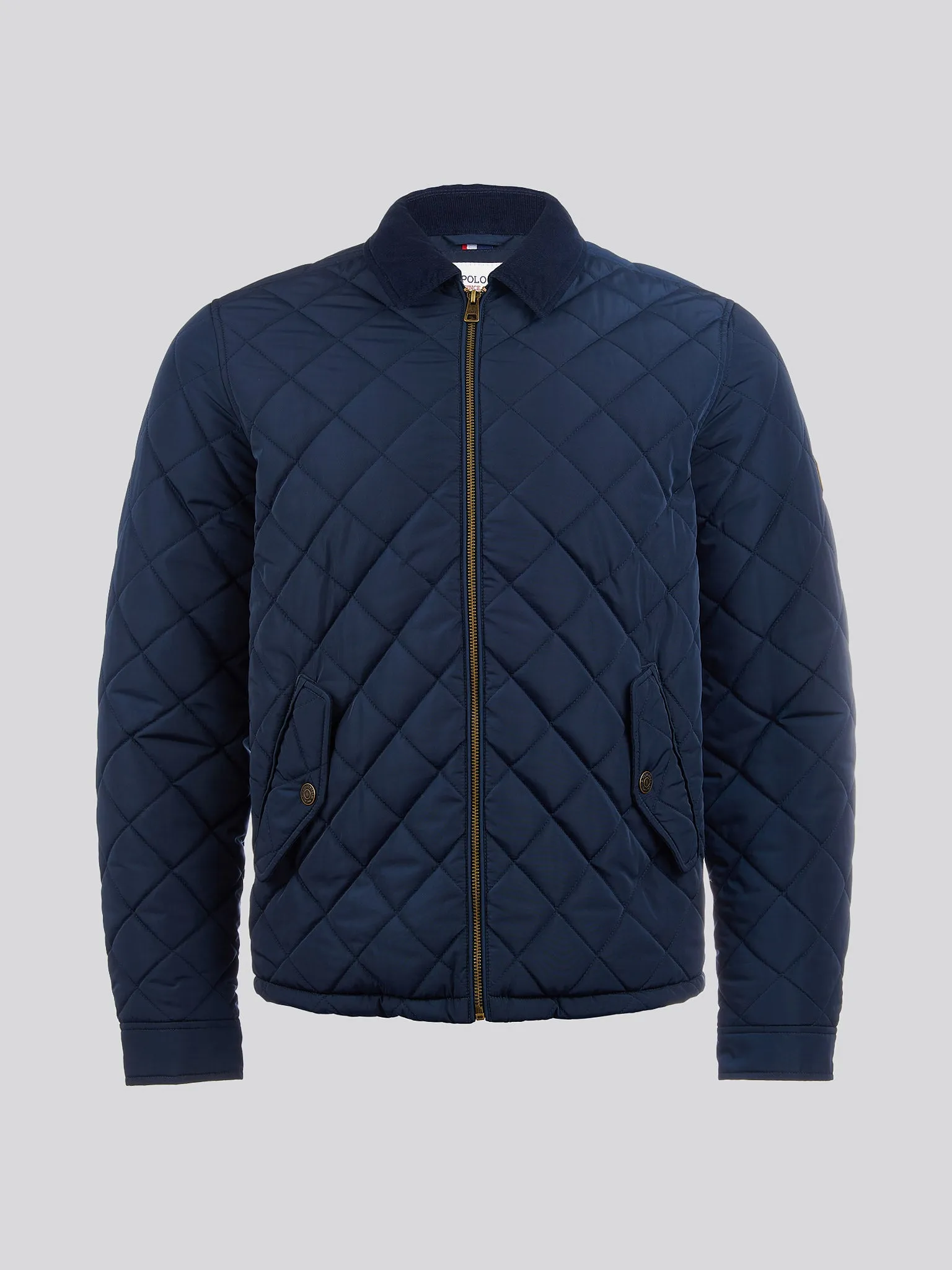 Mens Diamond Quilt Padded Jacket in Dark Sapphire Navy