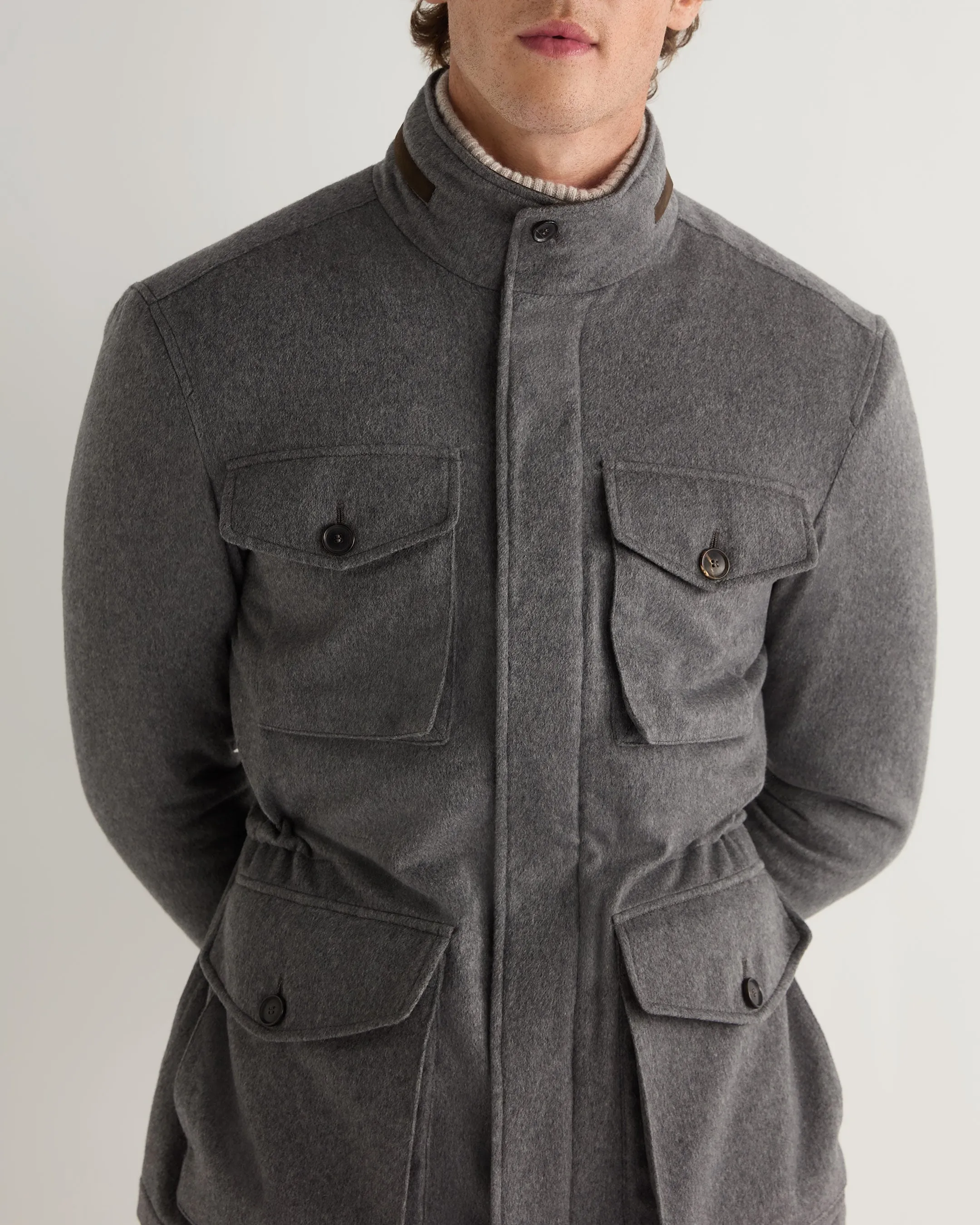 Men's Hampton Cashmere Jacket Grey