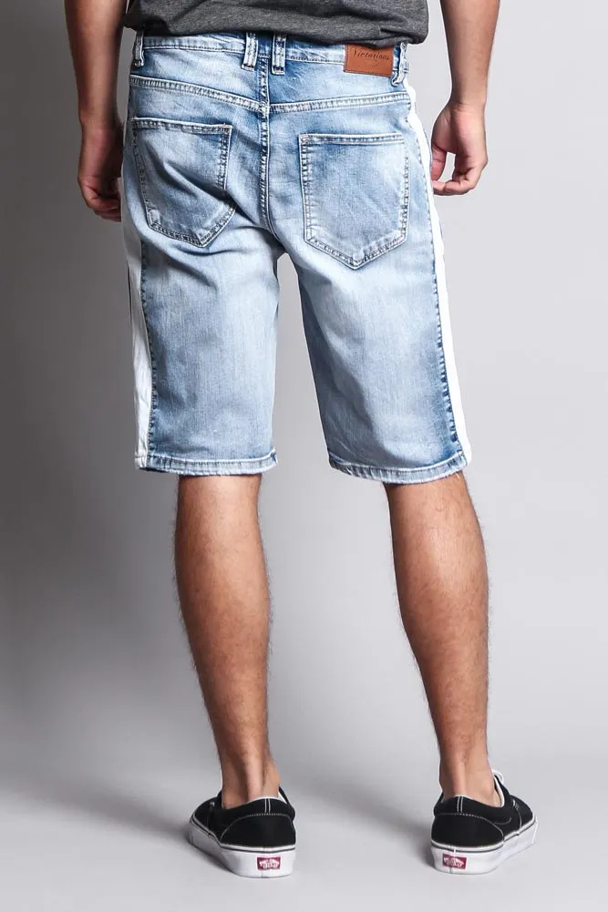 Men's Track Stripe Denim Shorts