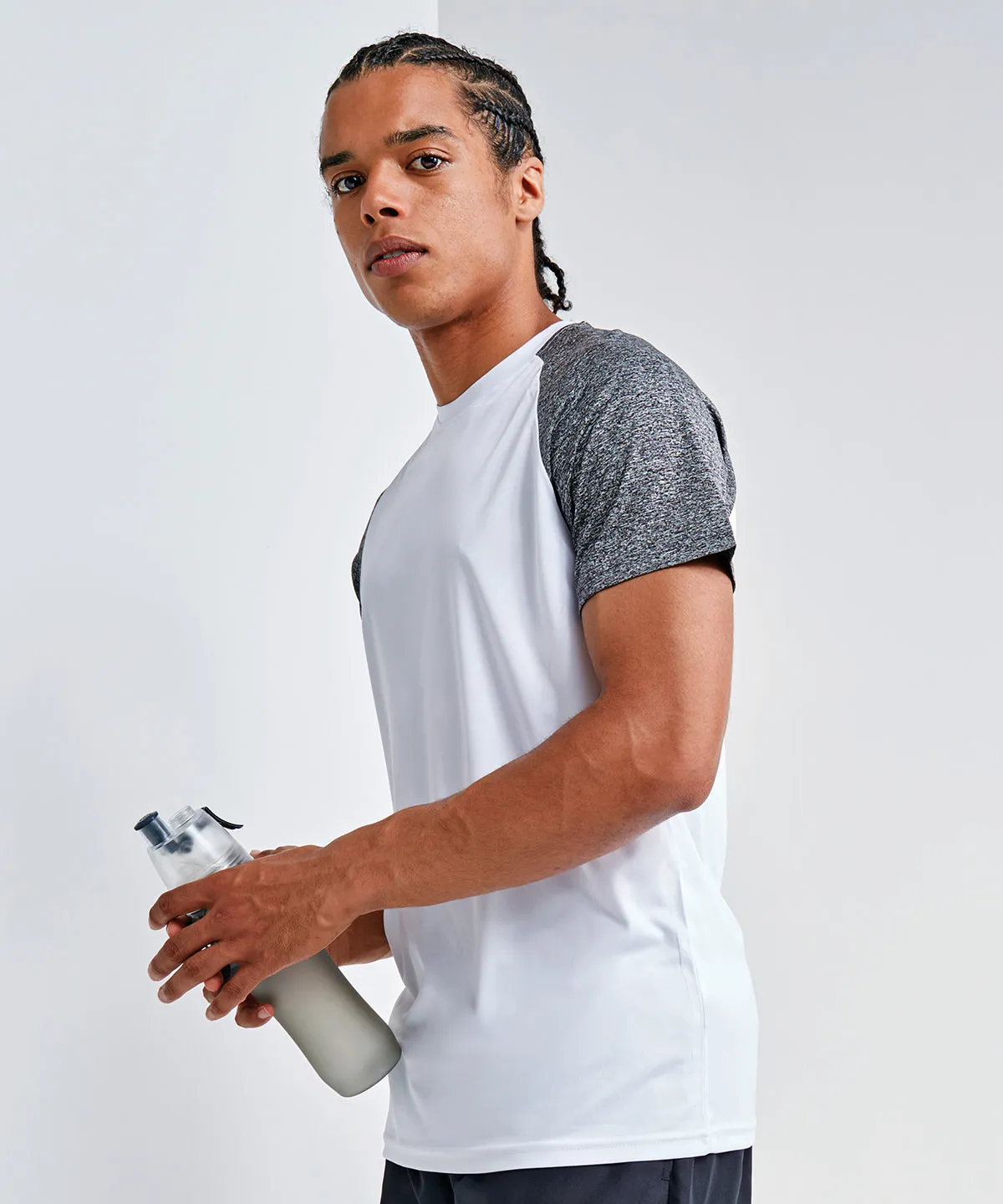 Men's TriDri  Contrast Sleeve Tech Performance Tee {TR018}