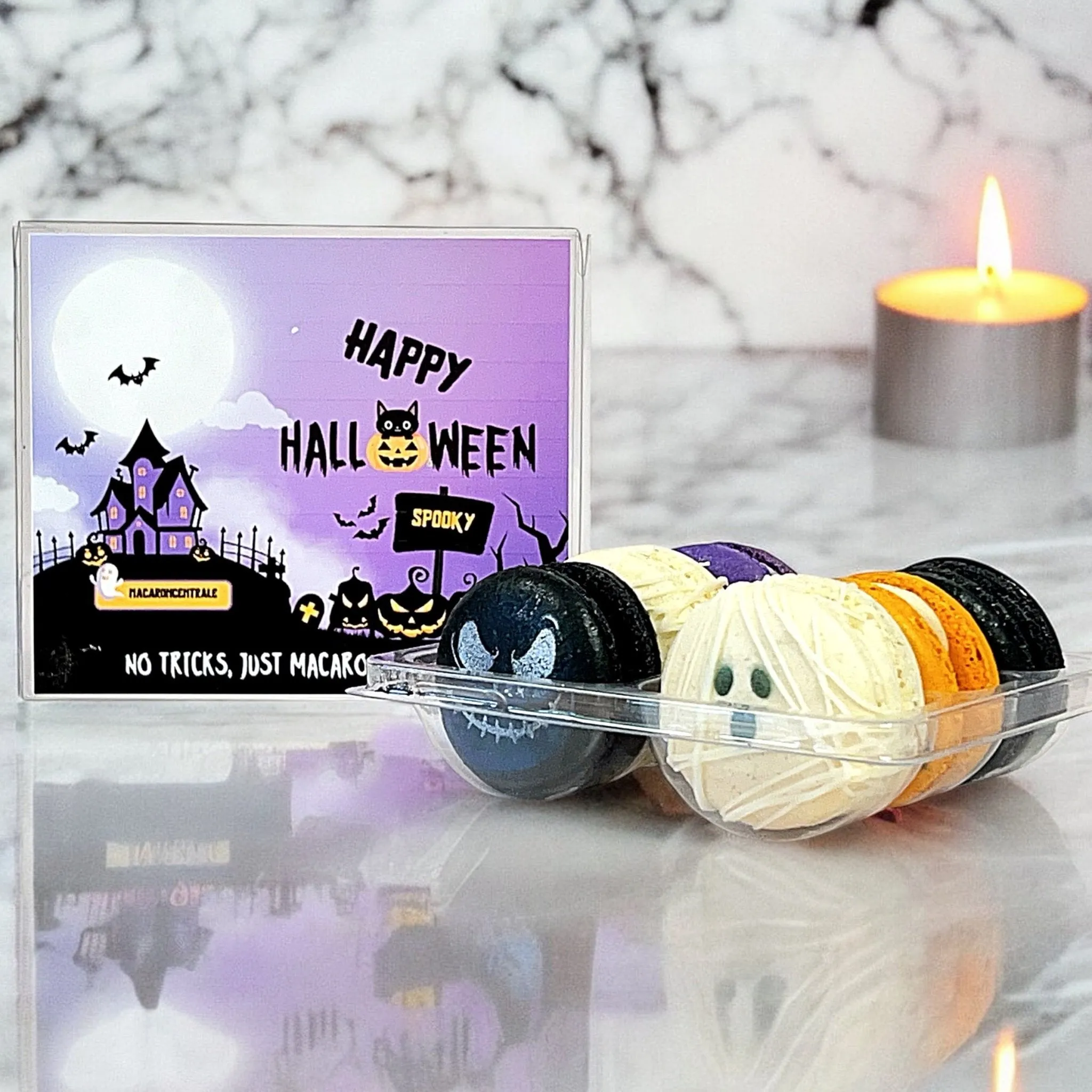 No Tricks, Just Macaron Treats! Halloween Set French Macarons