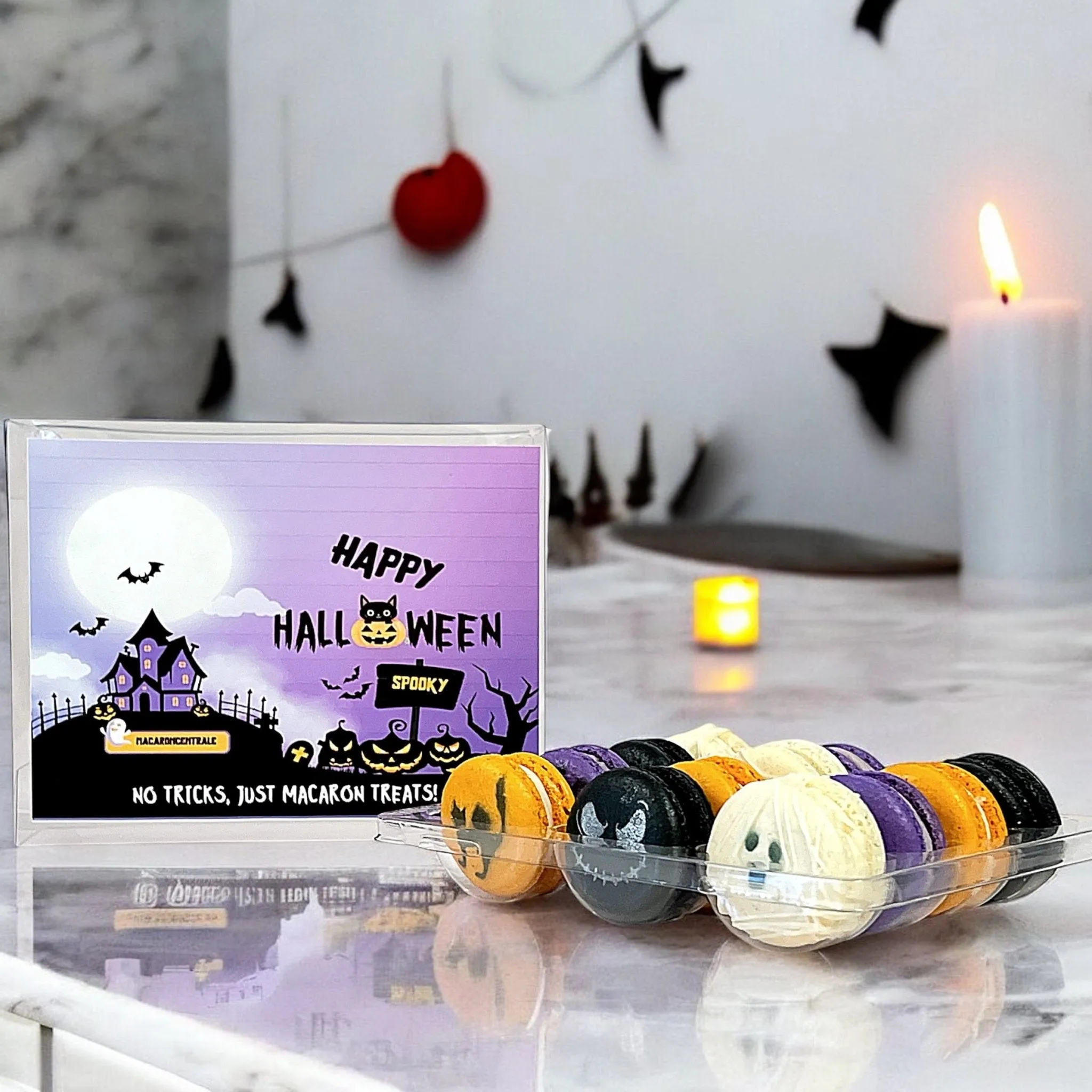 No Tricks, Just Macaron Treats! Halloween Set French Macarons