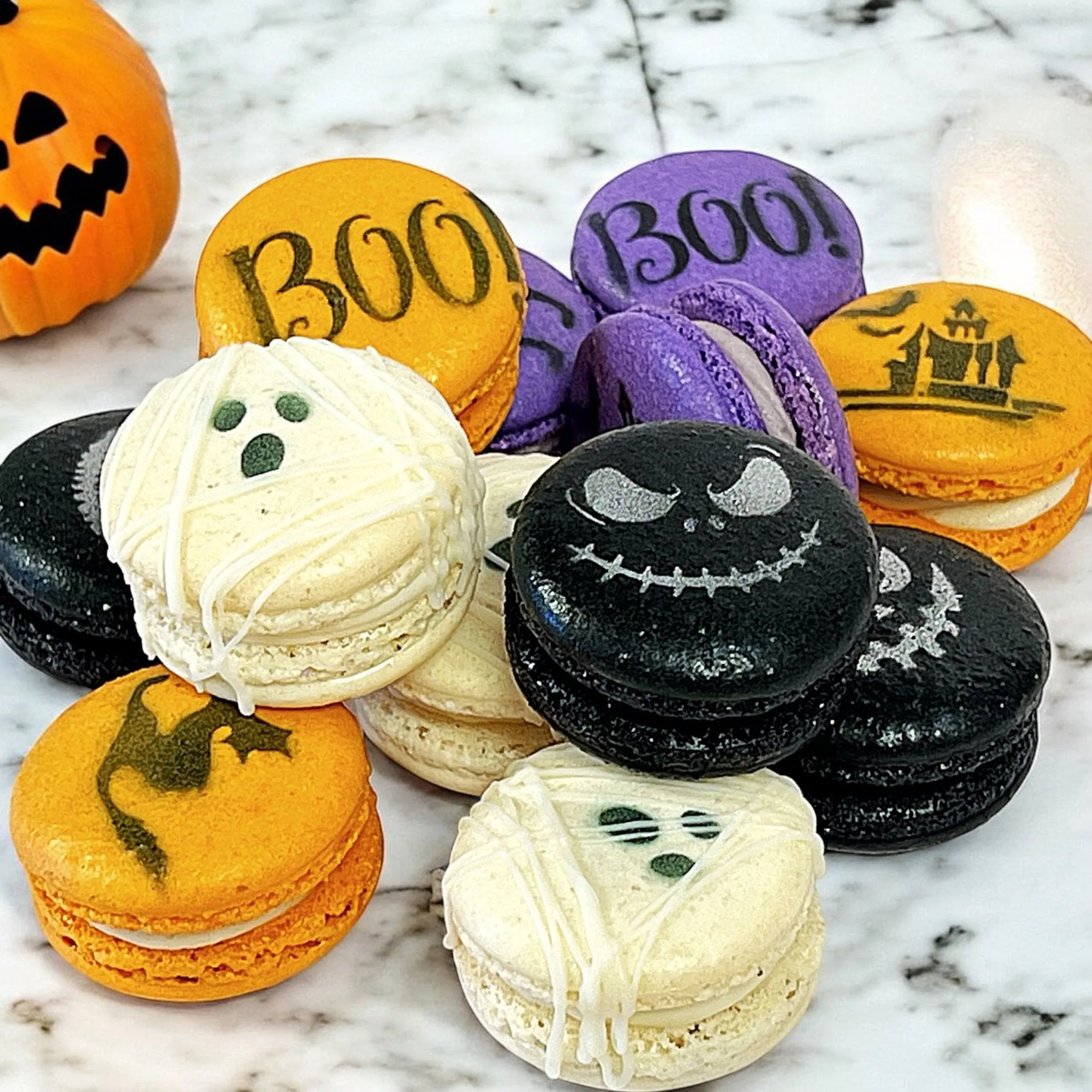 No Tricks, Just Macaron Treats! Halloween Set French Macarons