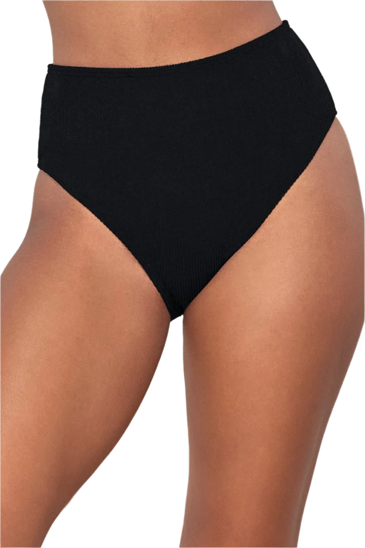 Pacifica Astrid High Waist Bikini Bottom - Black Pacifica