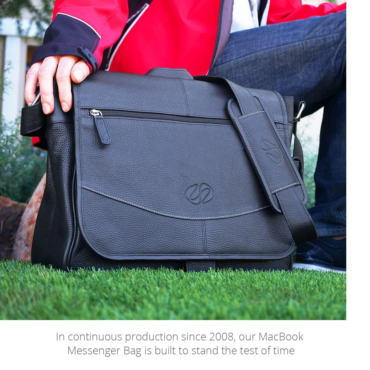 Premium Leather iPad Messenger Bag