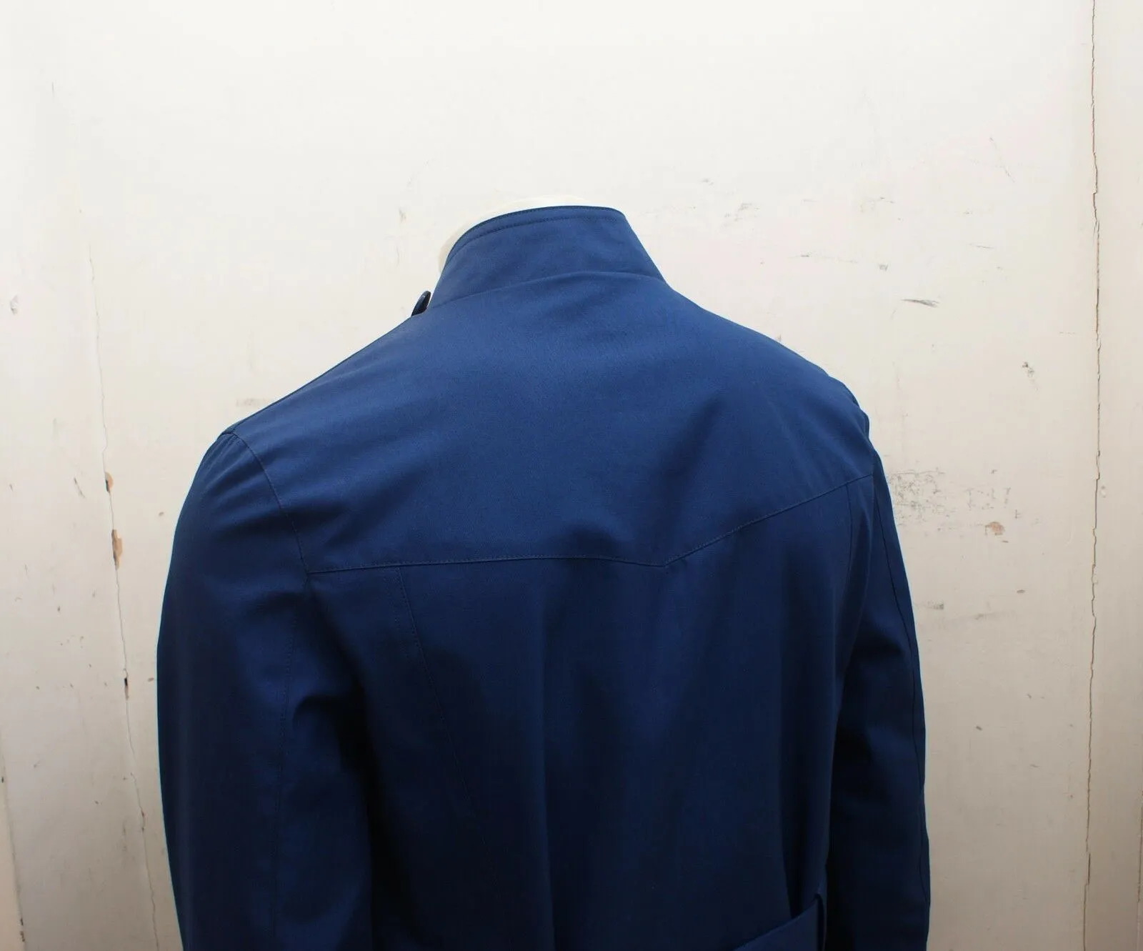 Royal Blue Military Style Belted Coat Jacket