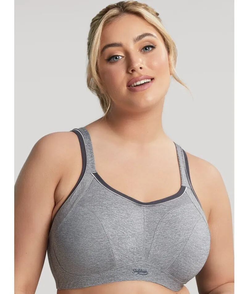 Sculptresse Activate Non Padded Underwired Sports Bra - Charcoal Marle