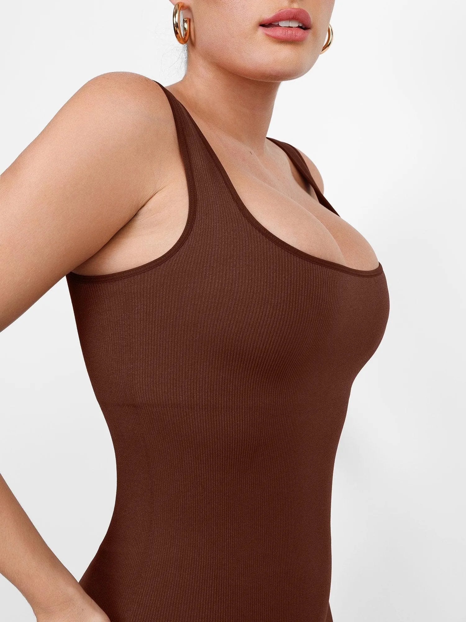 Shapewear Seamless Square Neck Workout Jumpsuit or Romper