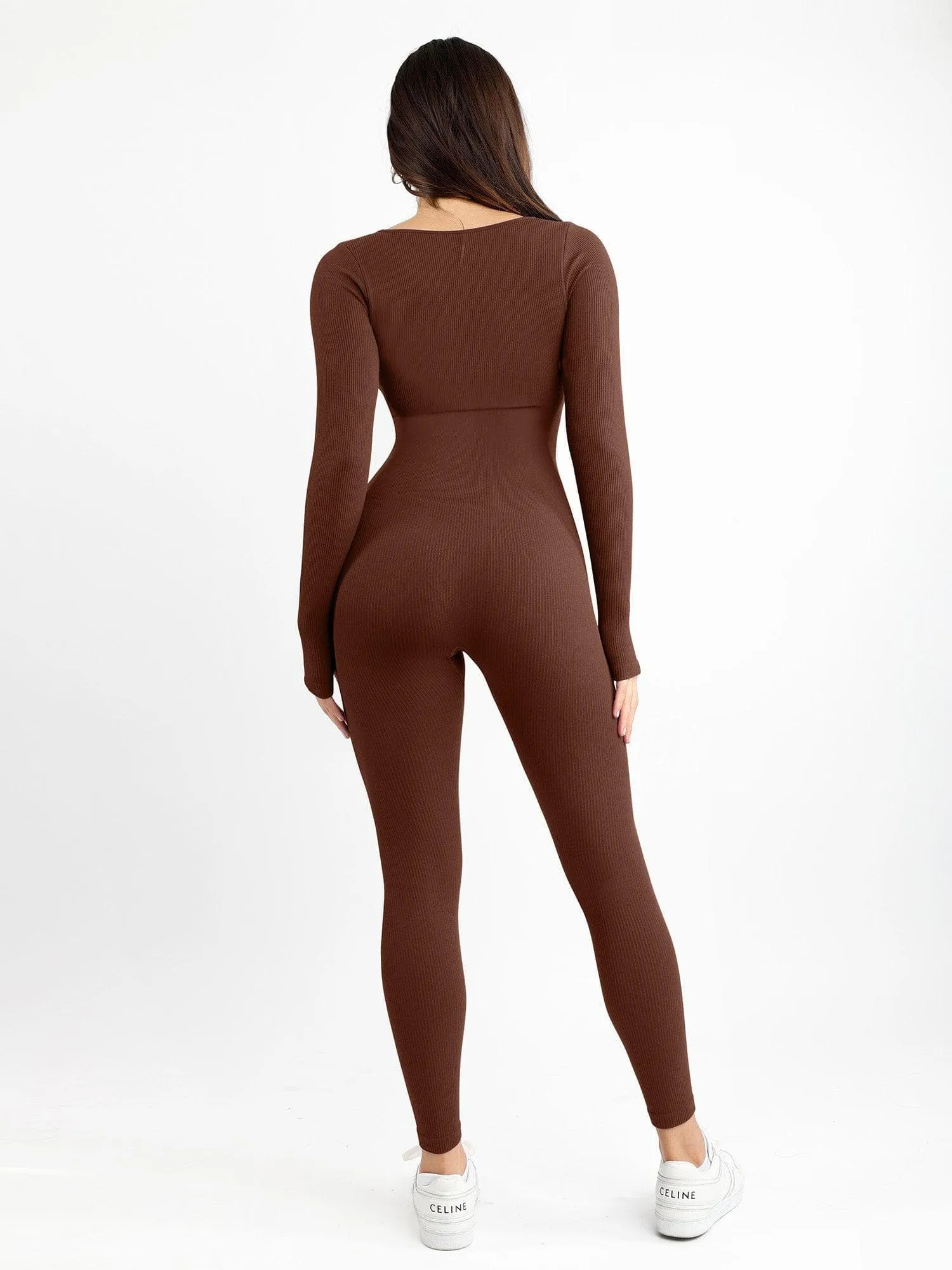 Shapewear Seamless Square Neck Workout Jumpsuit or Romper