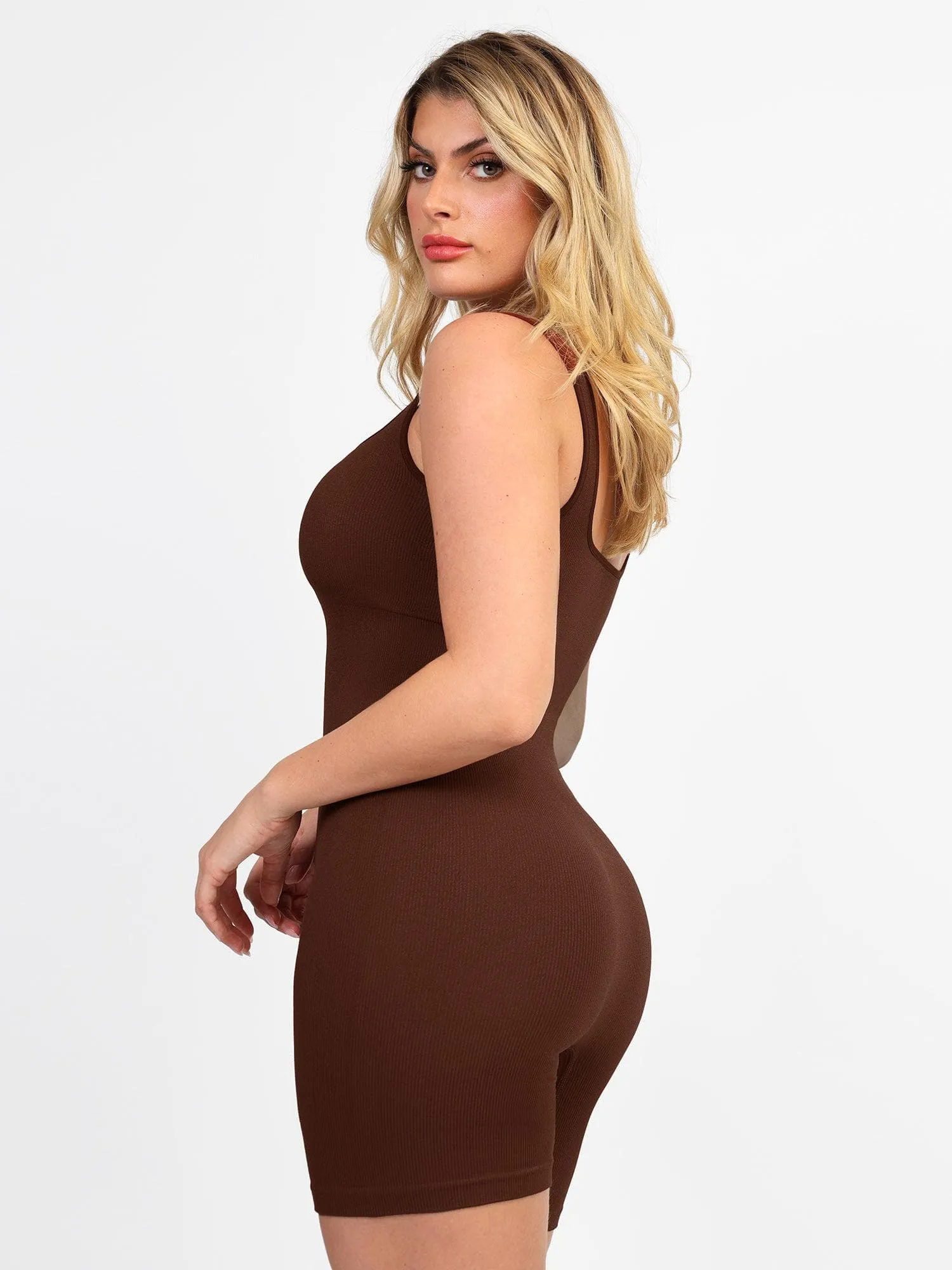 Shapewear Seamless Square Neck Workout Jumpsuit or Romper