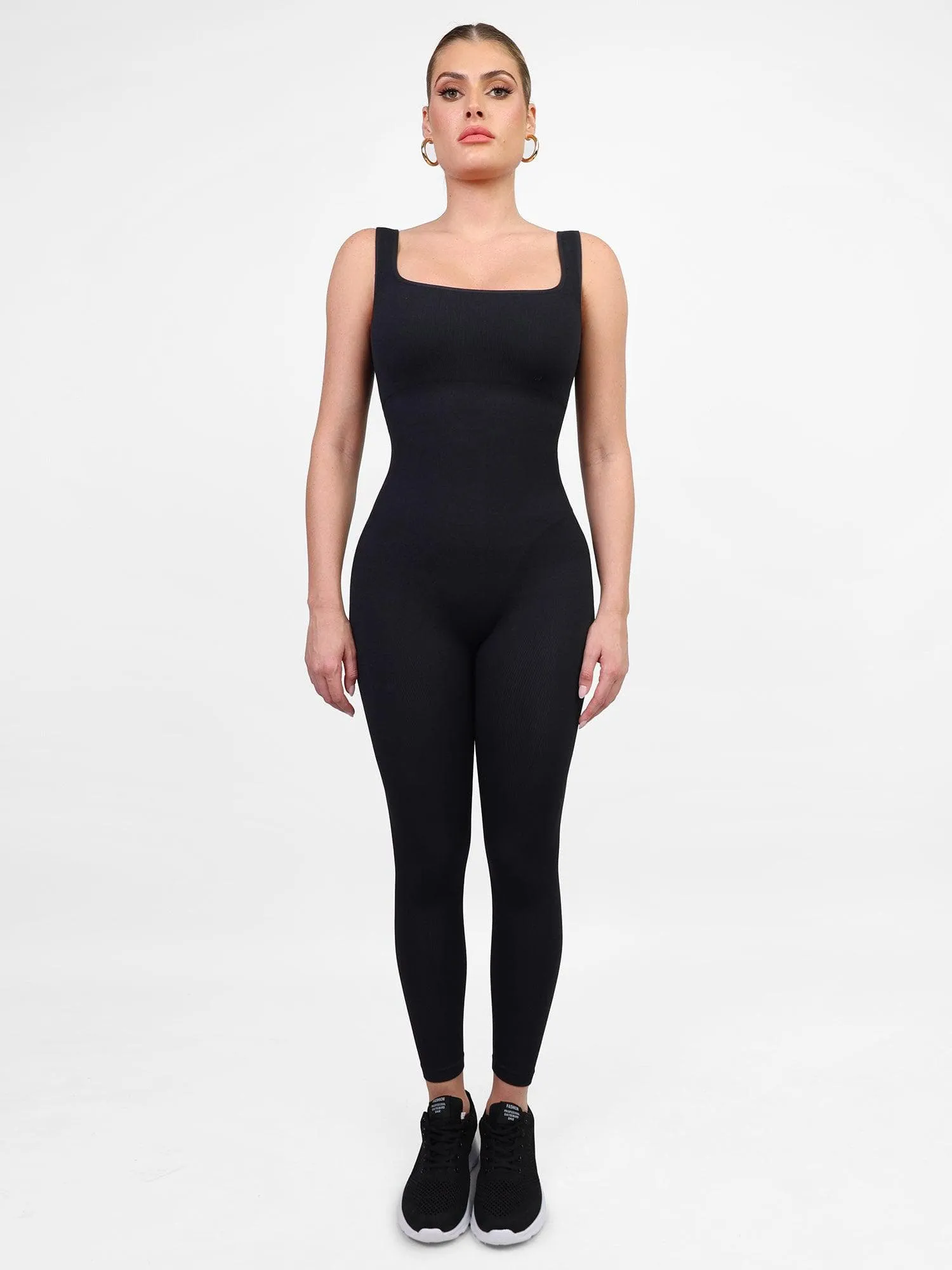 Shapewear Seamless Square Neck Workout Jumpsuit or Romper