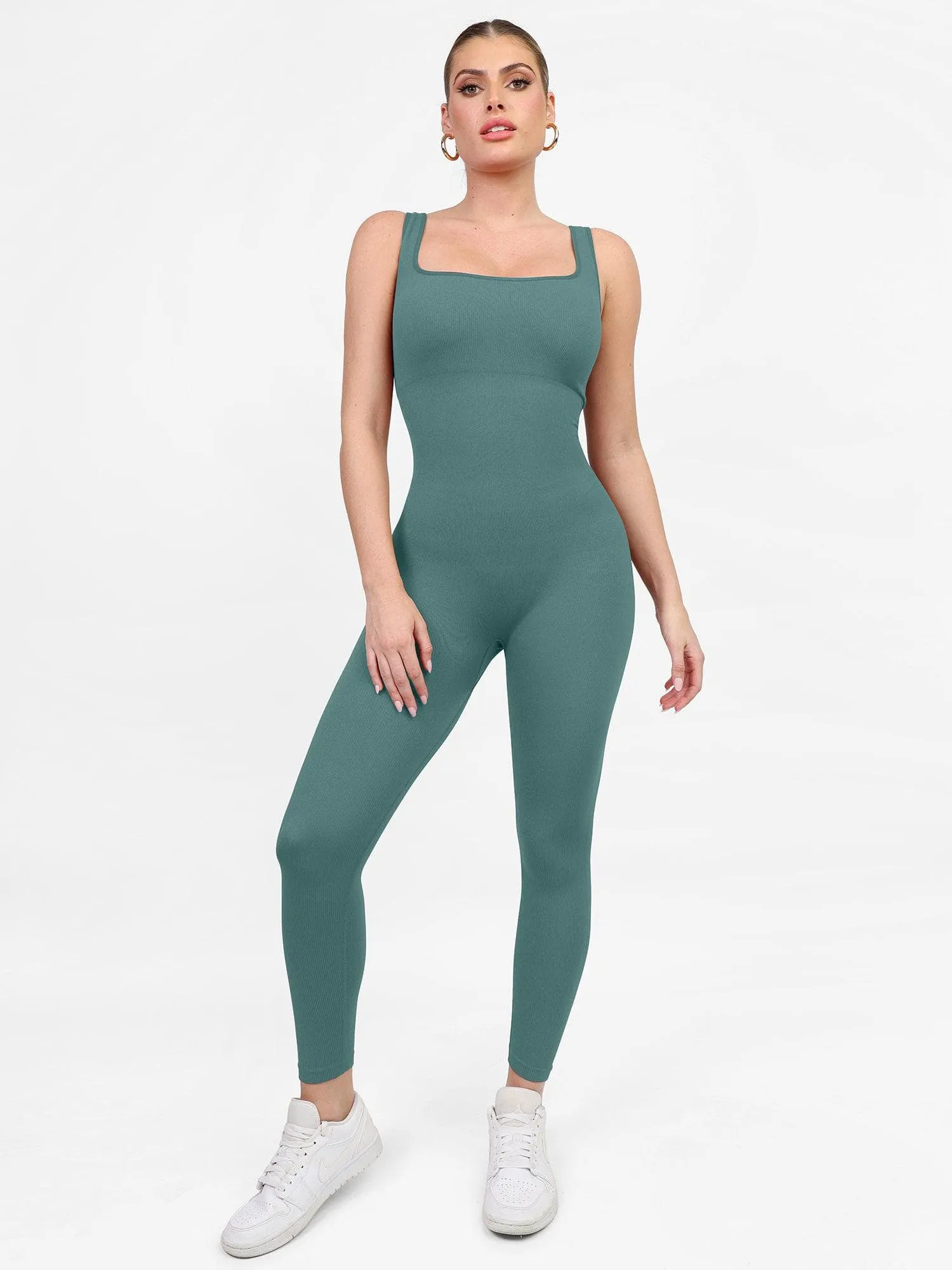 Shapewear Seamless Square Neck Workout Jumpsuit or Romper