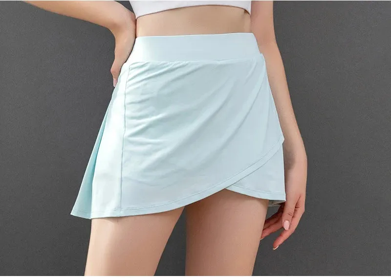 Women Sports Pleated Tennis Skirts Golf Skirt Fitness Shorts High Waist Athletic Running Short Quick Dry Sport Skorts