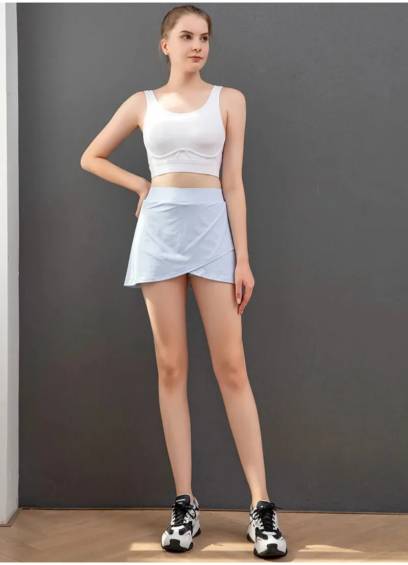 Women Sports Pleated Tennis Skirts Golf Skirt Fitness Shorts High Waist Athletic Running Short Quick Dry Sport Skorts