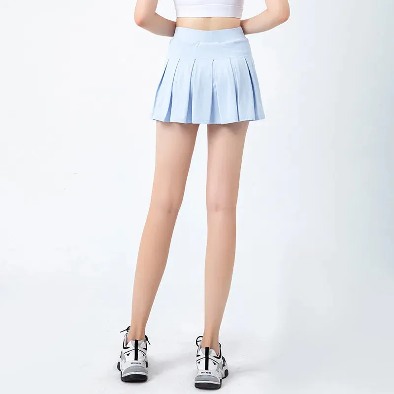 Women Sports Pleated Tennis Skirts Golf Skirt Fitness Shorts High Waist Athletic Running Short Quick Dry Sport Skorts